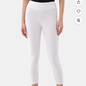 Time and Tru Women’s White High Rise Knit Capri Leggings Size XXL(20) NEW